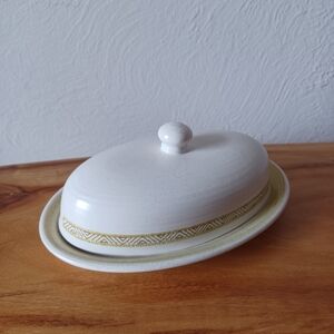 Vintage MCM Franciscan Hacienda Green Butter Dish